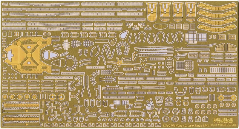 Fujimi GUP080 1/700 Fotoätzteile Detail-Up-Teile IJN Schwerer Kreuzer Maya