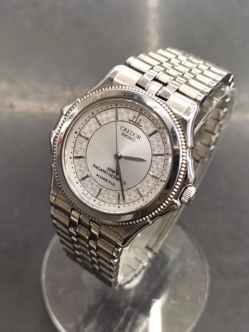 [SCHROTT] SEIKO Seiko Credor Nagano Olympic Kinetic Armbanduhr 4M71-0A20