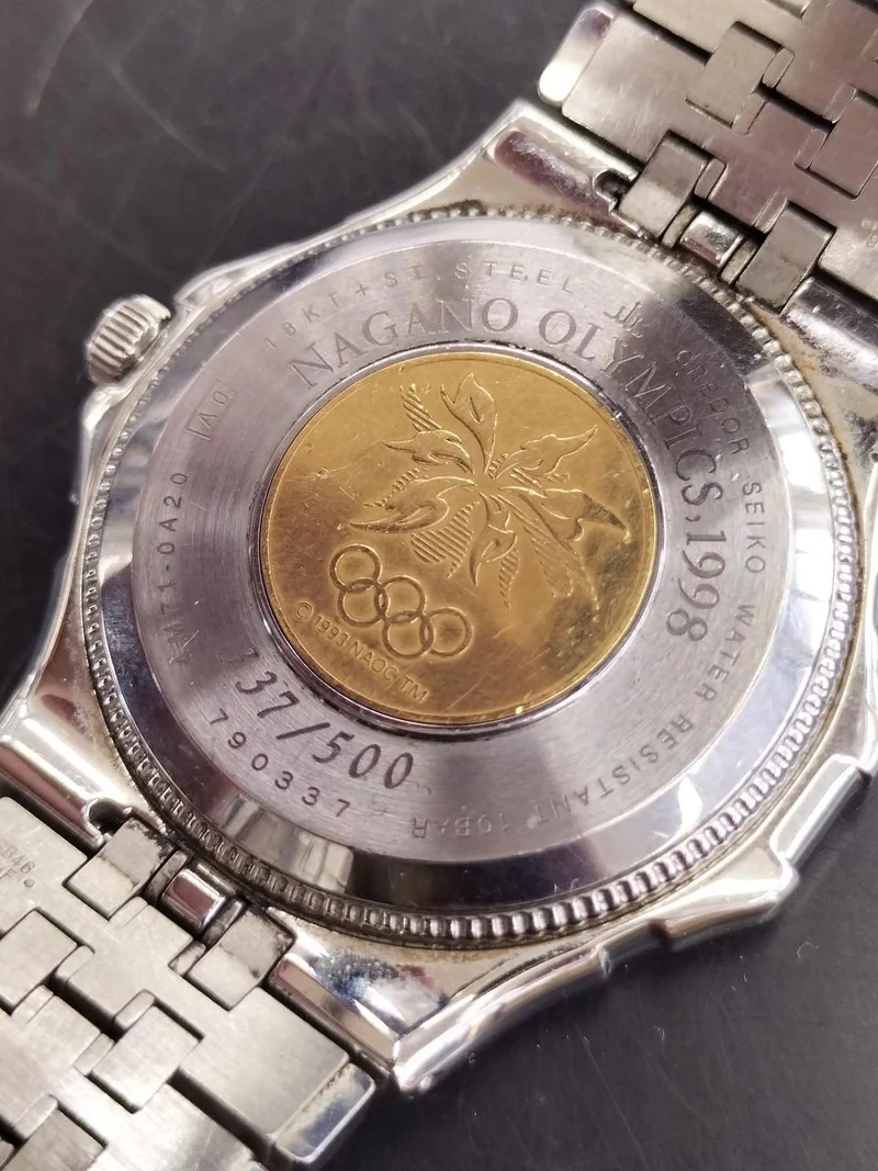 [SCHROTT] SEIKO Seiko Credor Nagano Olympic Kinetic Armbanduhr 4M71-0A20