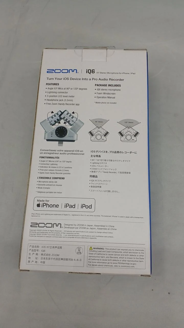 ZOOM iPhone Mikrofon IQ6