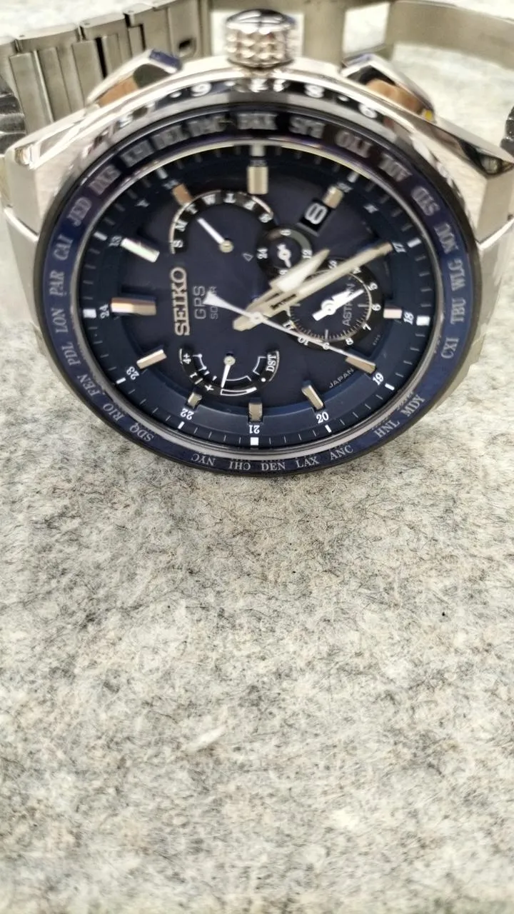 SEIKO GPS Solar Analog Armbanduhr SBXB155 Unbenutzt