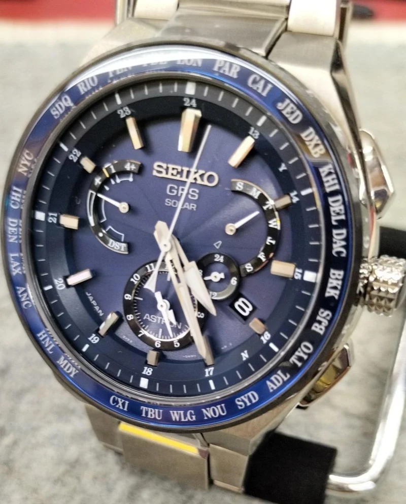 SEIKO GPS Solar Analog Armbanduhr SBXB155 Unbenutzt