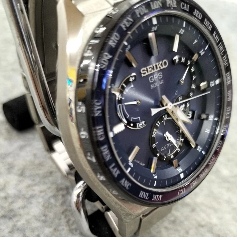 SEIKO GPS Solar Analog Armbanduhr SBXB155 Unbenutzt