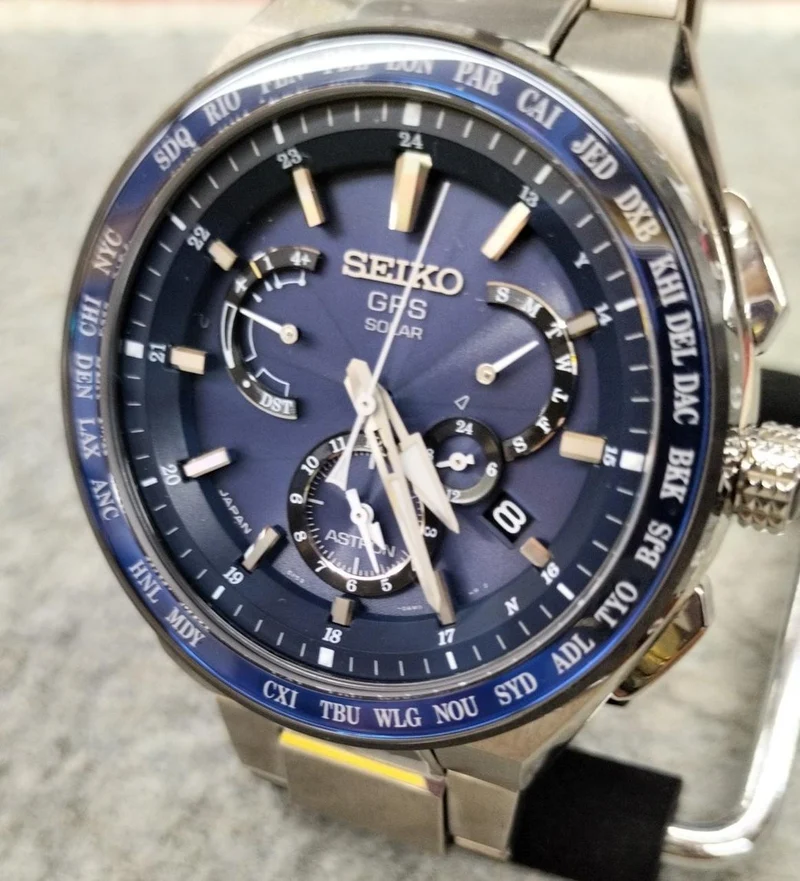 SEIKO GPS Solar Analog Armbanduhr SBXB155 Unbenutzt