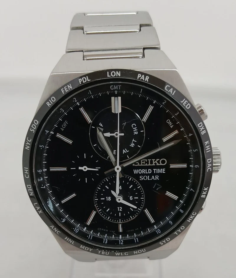 SEIKO Solar-Armbanduhr V195-0AE0