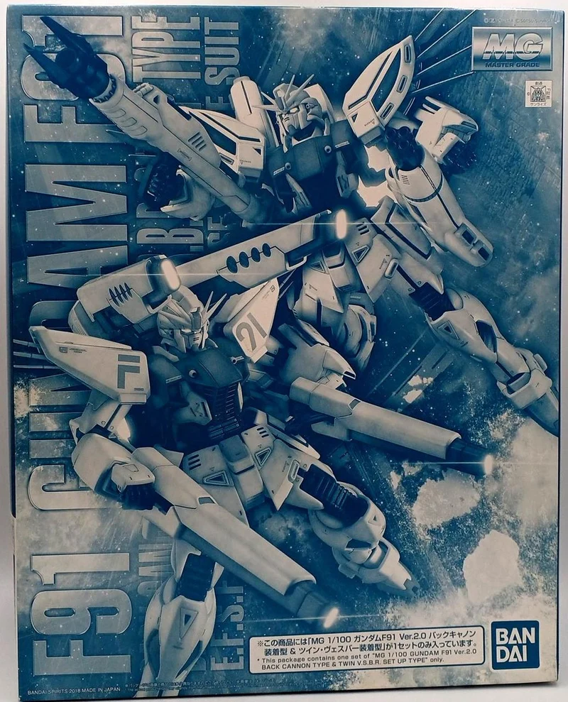 BANDAI Gundam F91 MG Gundam F91VER2,0 Ausgestattet mit Backup-Kanone & Twi