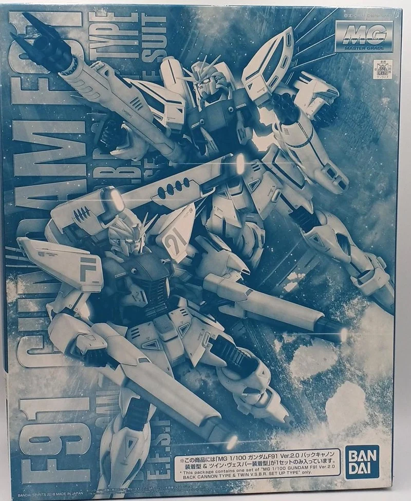 BANDAI Gundam F91 MG Gundam F91VER2,0 Ausgestattet mit Backup-Kanone & Twi