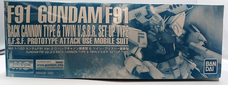 BANDAI Gundam F91 MG Gundam F91VER2,0 Ausgestattet mit Backup-Kanone & Twi