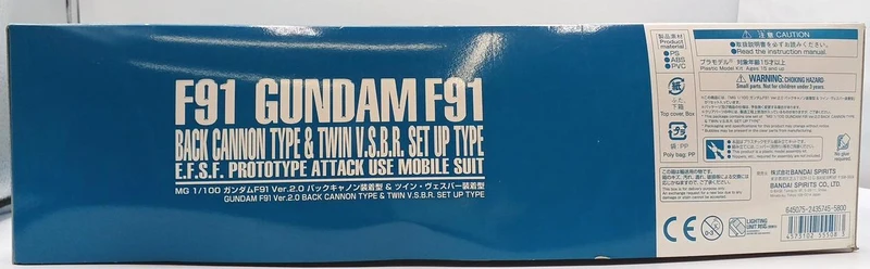 BANDAI Gundam F91 MG Gundam F91VER2,0 Ausgestattet mit Backup-Kanone & Twi