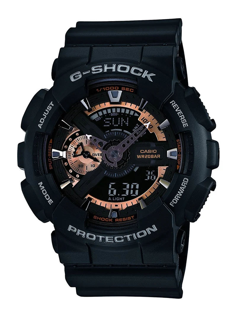 [Casio] CASIO G-SHOCK Analog-Digital-Uhr, Schwarz x Roségold, GA-110RG-1A, Herren, Größe S [Parallelimport]