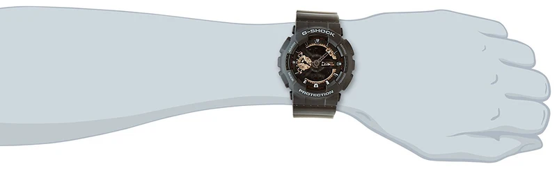 [Casio] CASIO G-SHOCK Analog-Digital-Uhr, Schwarz x Roségold, GA-110RG-1A, Herren, Größe S [Parallelimport]