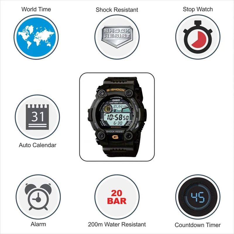 CASIO G-SHOCK Tide Graph Khaki Uhr (Modellnr. g7900-3) [Parallelimport]