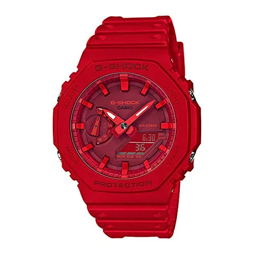 Parallelimport CASIO G-SHOCK GA-2100-4A Uhr für Herren, Kinder, Jungen, Analog-Digital, Wasserdicht, Rot [Parallelimport]