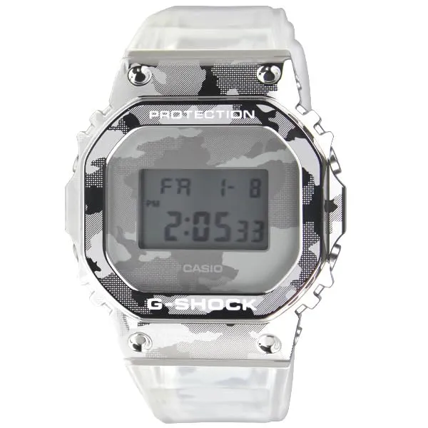 Parallelimport CASIO G-SHOCK GM-5600SCM-1 Uhr für Herren, Kinder, Jungen, Digital, Wasserdicht, Weiß, Silber, Camouflage, Skelett [Parallelimport]