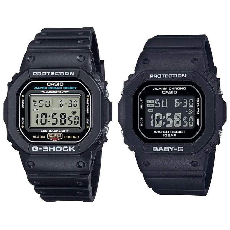 [Casio] CASIO Paar Uhren G-SHOCK Baby-G Herren- und Damenuhr G-Shock Baby-G Wasserdicht Schwarz dw-5600ue-1jfbgd-565u-1jf Armbanduhr [Originalprodukt aus dem Inland]
