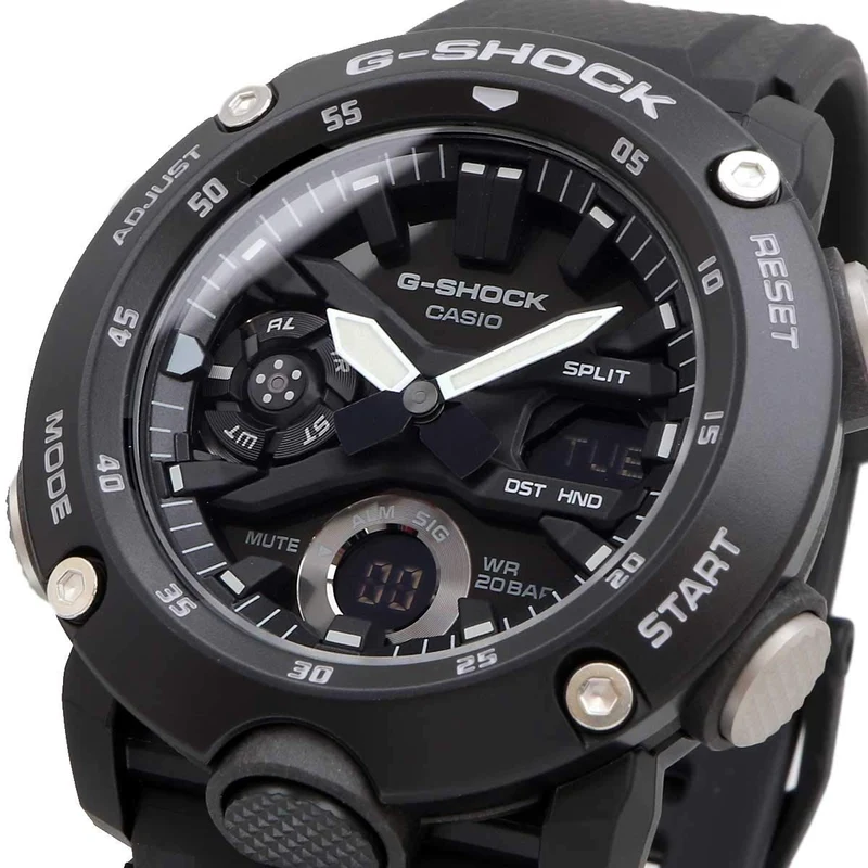 [Casio] CASIO G-SHOCK Analog-Digital-Uhr, Schwarz, Carbon/Resin, 20 ATM wasserdicht, Überseemodell GA-2000S-1A [Parallelimport]