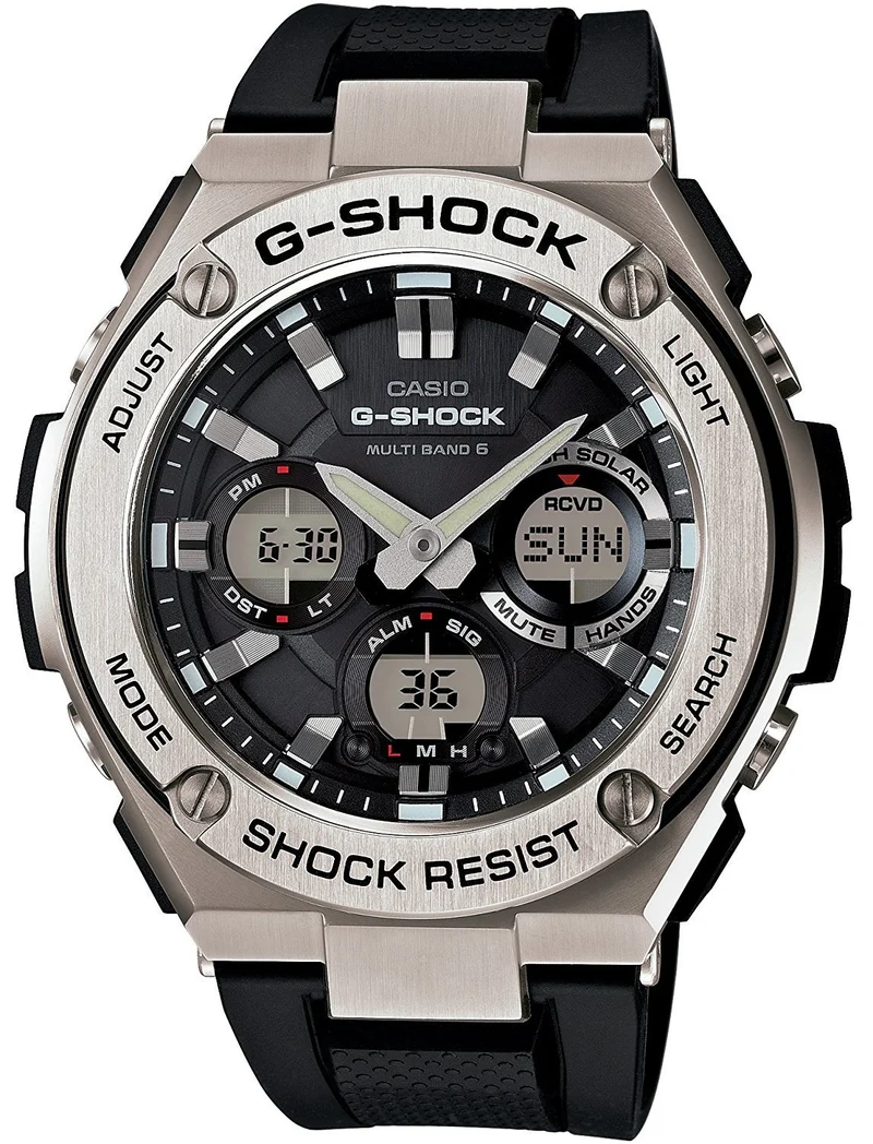 CASIO G-SHOCK G-STEEL Analog-Digital Funkgesteuerte Solaruhr GST-W110-1A / GST-W110-1AER (Auslandsmodell - Gleiches Modell wie das Inlandsmodell GST-W110-1AJF) Herrenuhr [Parallelimport]