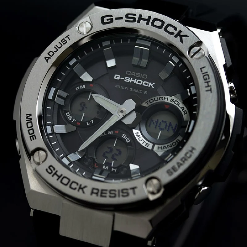 CASIO G-SHOCK G-STEEL Analog-Digital Funkgesteuerte Solaruhr GST-W110-1A / GST-W110-1AER (Auslandsmodell - Gleiches Modell wie das Inlandsmodell GST-W110-1AJF) Herrenuhr [Parallelimport]