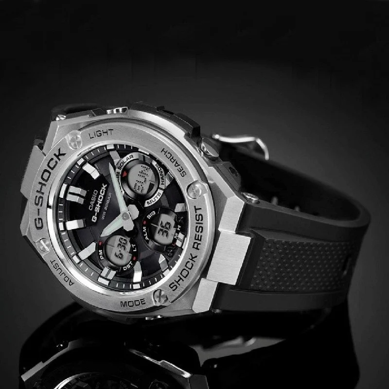 CASIO G-SHOCK G-STEEL Analog-Digital Funkgesteuerte Solaruhr GST-W110-1A / GST-W110-1AER (Auslandsmodell - Gleiches Modell wie das Inlandsmodell GST-W110-1AJF) Herrenuhr [Parallelimport]