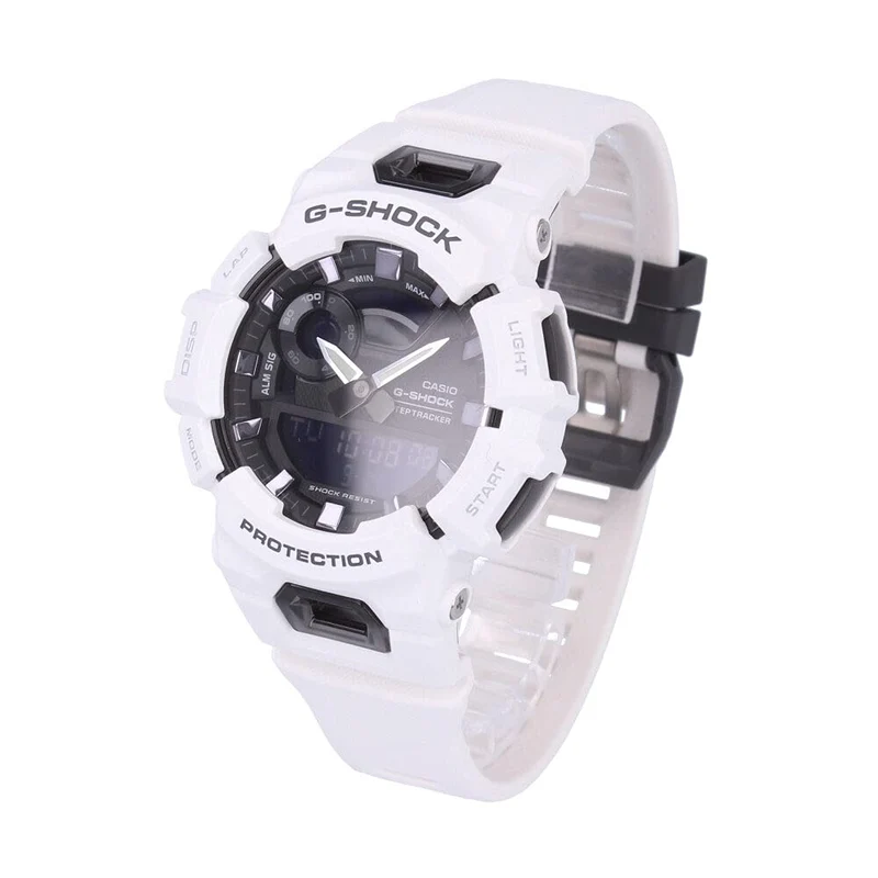 CASIO G-SHOCK Bluetooth-Sportuhr für Herren, wasserdicht, analog-digital, Weiß/Schwarz, GBA-900-7A [Parallelimport]