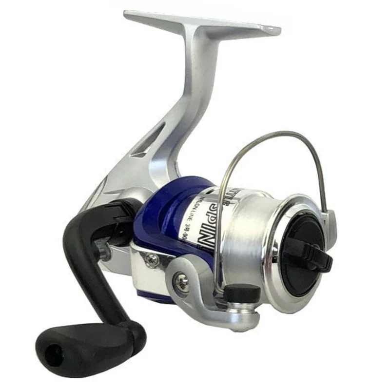 RISEWAY Little Spin 500 Kleine Spinnrolle mit Schnur (3-90 m) - Blau