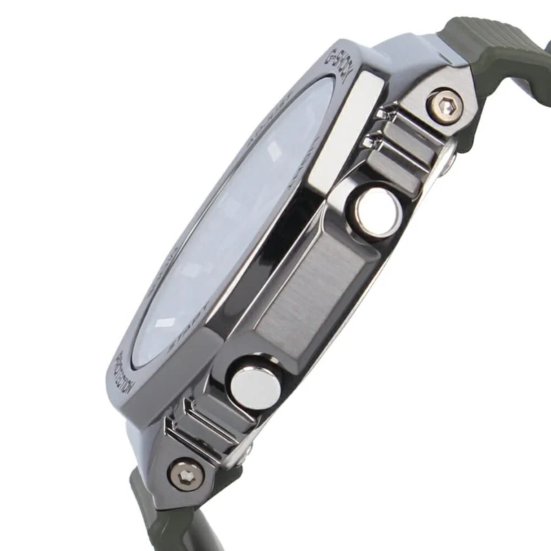 CASIO G-SHOCK GM-2100 SERIES Herren-Analog-Digitaluhr, Edelstahl, Grün/Gunmetal, GM-2100B-3A [Parallelimport]