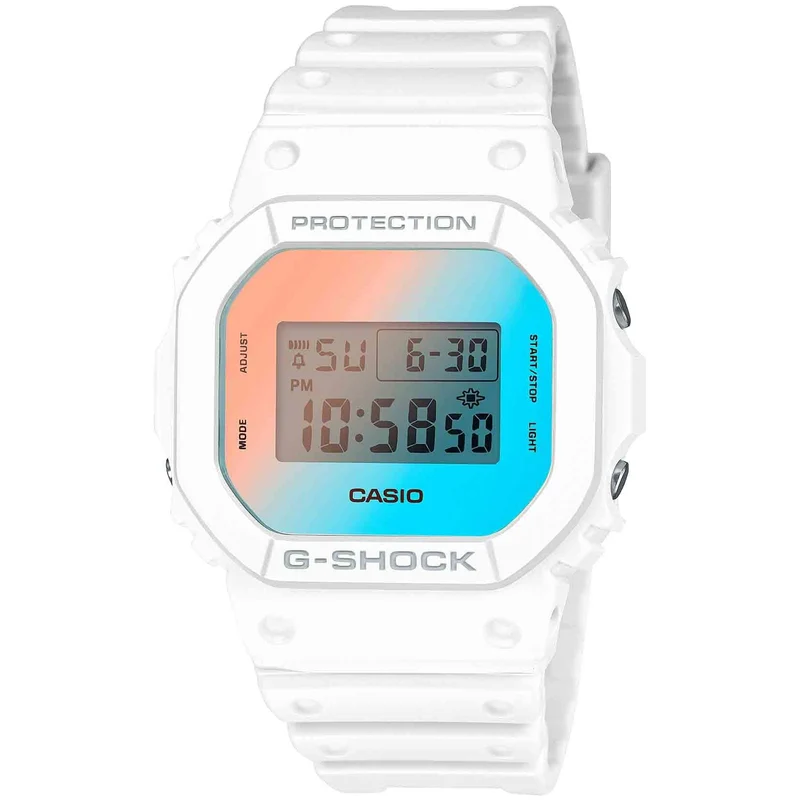 Casio G-Shock Beach Timelapse Weiße Digitaluhr DW-5600TL-7
