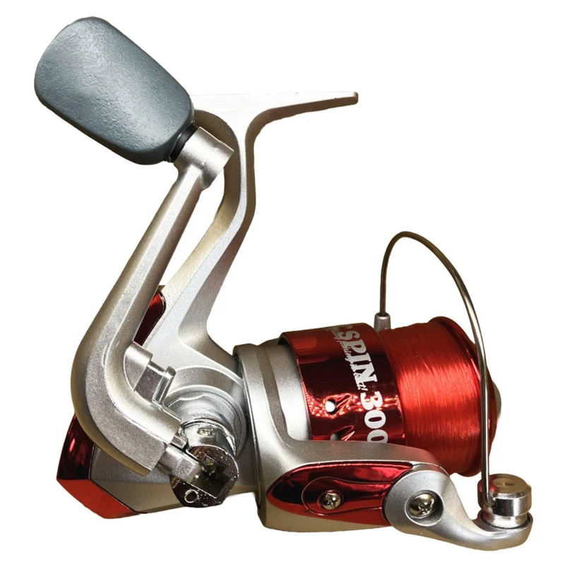 Riseway Basic Spin 3000 Spinnrolle mit 110 m #4 Schnur (Rot)