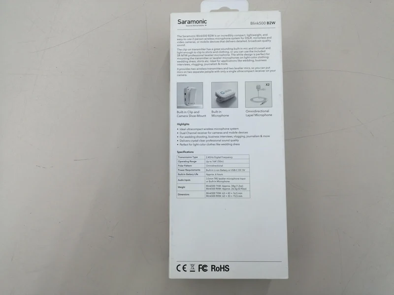 SARAMONIC Drahtloses Mikrofonsystem BLINK500 B2W (ungeöffnet)