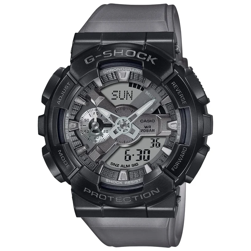 Casio G-Shock Analog-Digital-Weltzeituhr, Schwarz-Grau, Armband