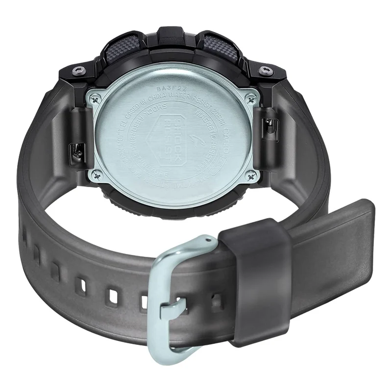 Casio G-Shock Analog-Digital-Weltzeituhr, Schwarz-Grau, Armband