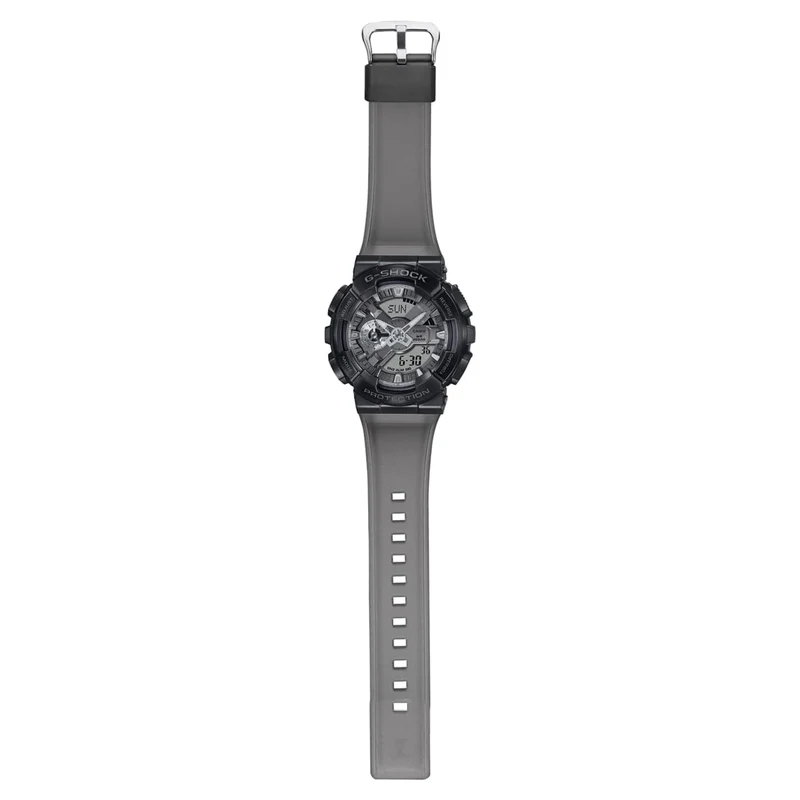 Casio G-Shock Analog-Digital-Weltzeituhr, Schwarz-Grau, Armband