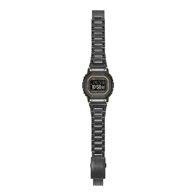 Casio G-Shock Full Metal 5000 Serie Digitaluhr, zweifarbig, schwarz/goldfarben, Edelstahl, 49.3 mm - GMWBZ5000BD-1