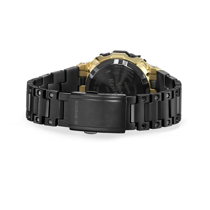 Casio G-Shock Full Metal 5000 Serie Digitaluhr, zweifarbig, schwarz/goldfarben, Edelstahl, 49.3 mm - GMWBZ5000BD-1