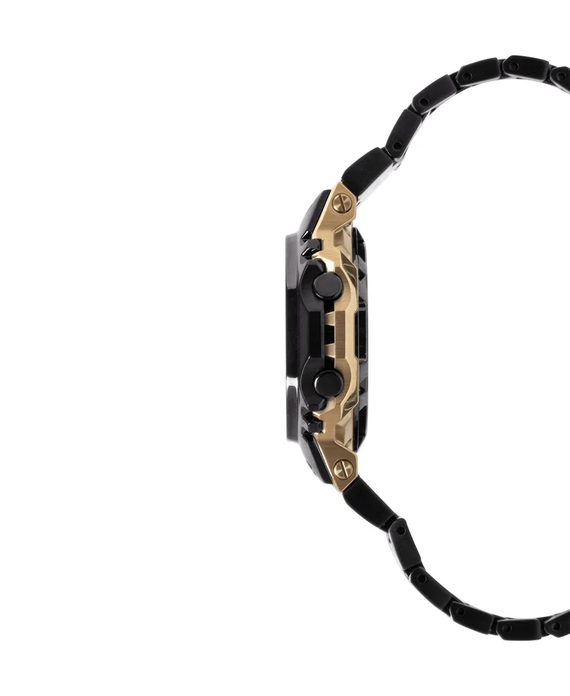 Casio G-Shock Full Metal 5000 Serie Digitaluhr, zweifarbig, schwarz/goldfarben, Edelstahl, 49.3 mm - GMWBZ5000BD-1