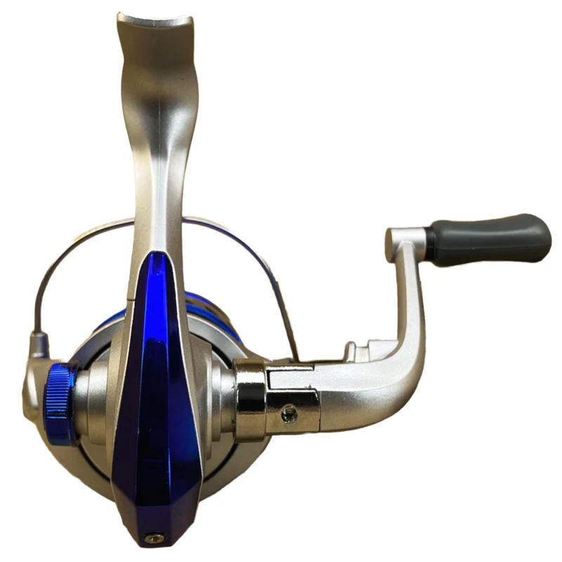 Riseway Basic Spin 2000 Spinnrolle mit 120 m #3 Schnur (Blau)