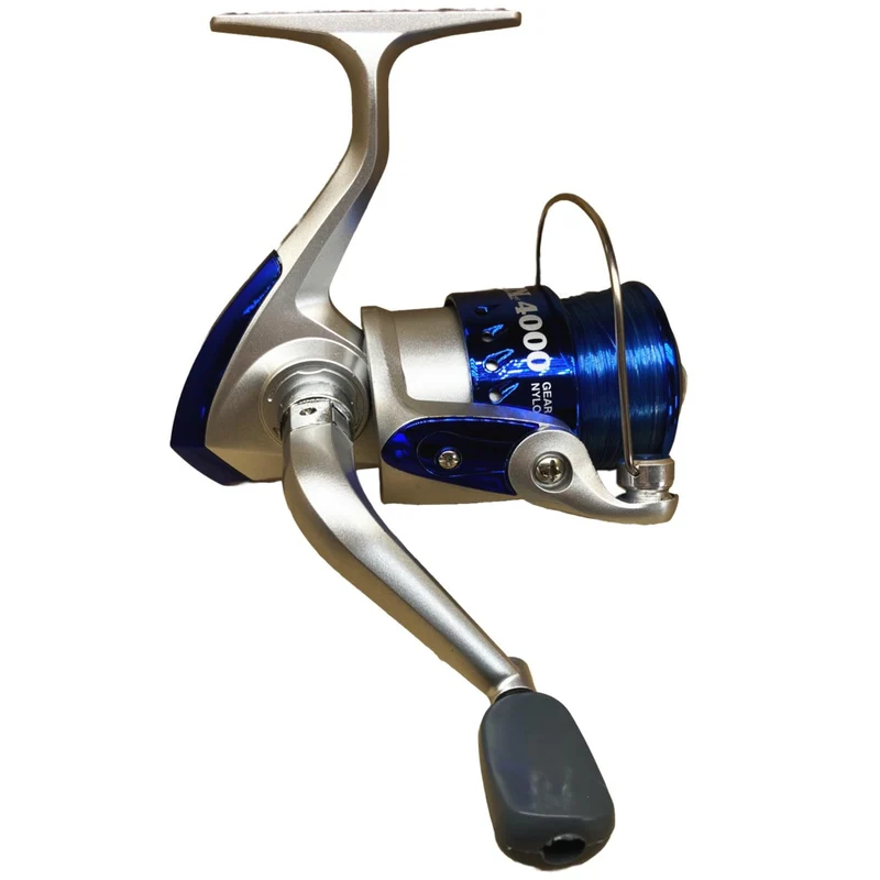 Riseway Basic Spin 4000 Spinnrolle mit 130 m #4 Schnur (Blau)