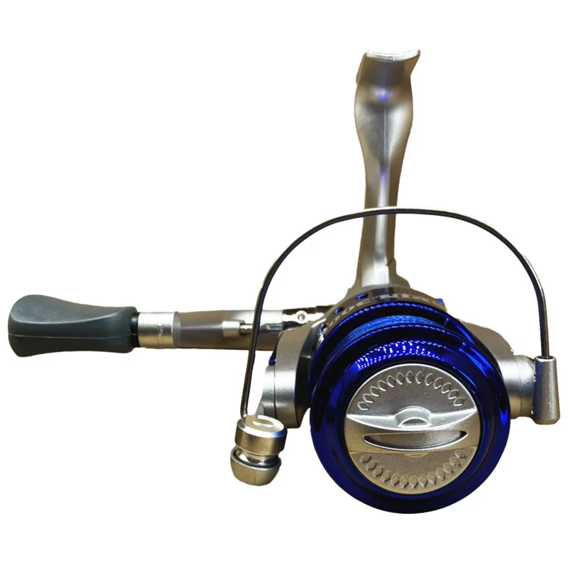 Riseway Basic Spin 3000 Spinnrolle mit 110 m #4 Schnur (Blau)