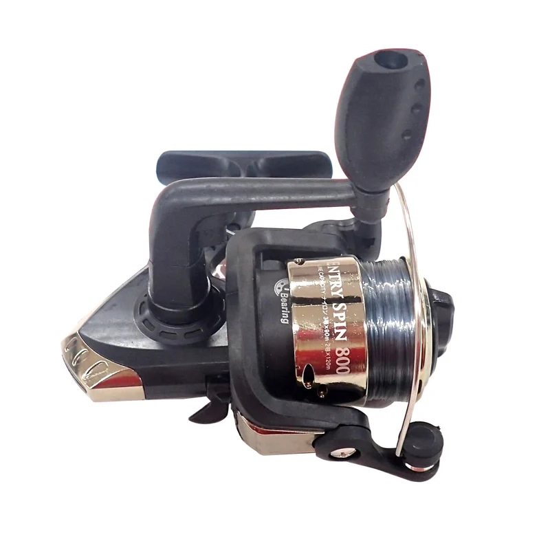 Turing Monkey (Turimon) Entry Spin 800 Gunmetal Spinnrolle mit Schnur