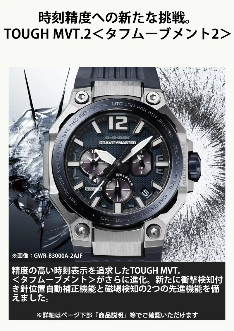 G-SHOCK GRAVITYMASTER GWR-B3000B-8AJF Casio Bluetooth-fähige, funkgesteuerte Solaruhr (Originalprodukt aus dem Inland)