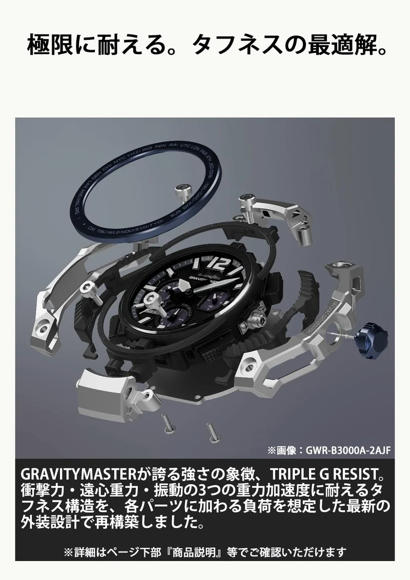 G-SHOCK GRAVITYMASTER GWR-B3000B-8AJF Casio Bluetooth-fähige, funkgesteuerte Solaruhr (Originalprodukt aus dem Inland)