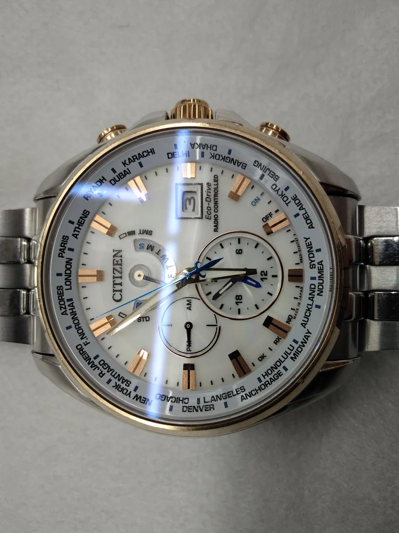 CITIZEN Solar-Funkarmbanduhr Atessa Double Direct Flight AT9060-54L