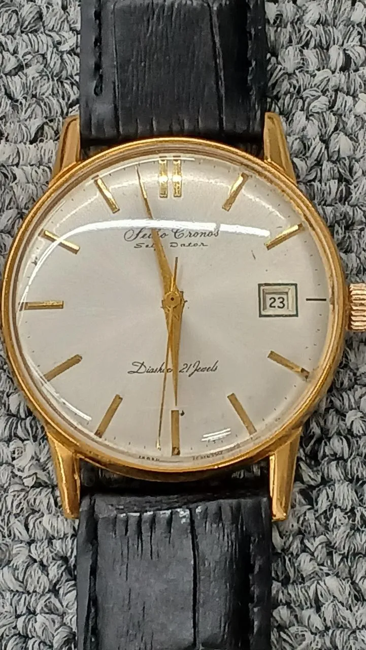 SEIKO CRONOS SELF DATER Handaufzugs-Armbanduhr J15010E