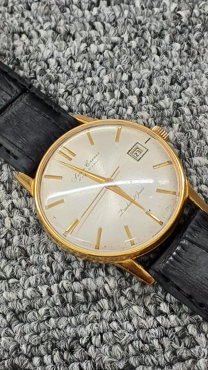 SEIKO CRONOS SELF DATER Handaufzugs-Armbanduhr J15010E