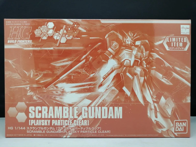 BANDAI HGBF Scramble Gundam Plavsky Particle Clear Gundam Build Fighters Try