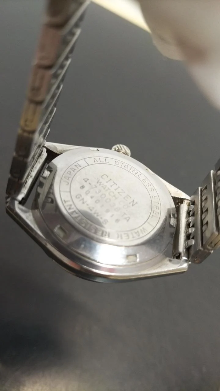 CITIZEN Quarz-Armbanduhr GN-4W-S 4-730038 *Zifferblatt vergilbt
