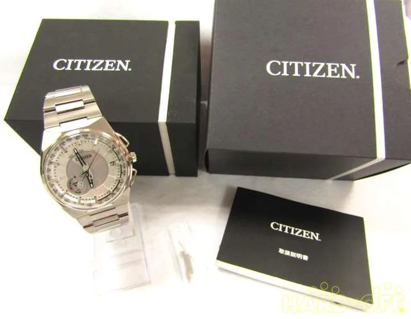CITIZEN Quarz-Analog-Armbanduhr Eco-Drive Titanium mit Box, Bedienungsanleitung und Gliedern