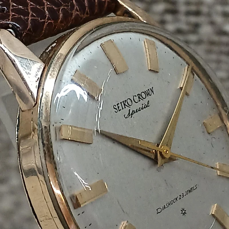 SEIKO Handaufzugsuhr J14100E CROWN SPECIAL Gold SD Zifferblatt