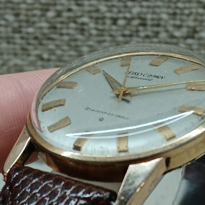 SEIKO Handaufzugsuhr J14100E CROWN SPECIAL Gold SD Zifferblatt