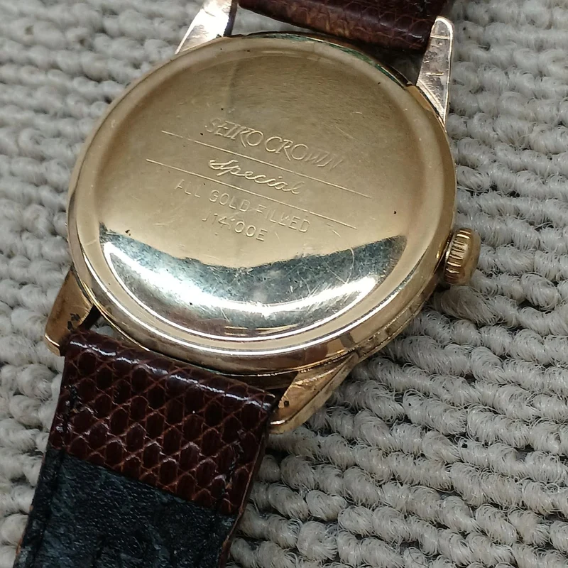 SEIKO Handaufzugsuhr J14100E CROWN SPECIAL Gold SD Zifferblatt